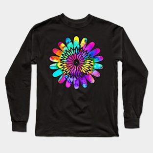 “Psychedelic Bloom” - Alcohol Ink Art Long Sleeve T-Shirt